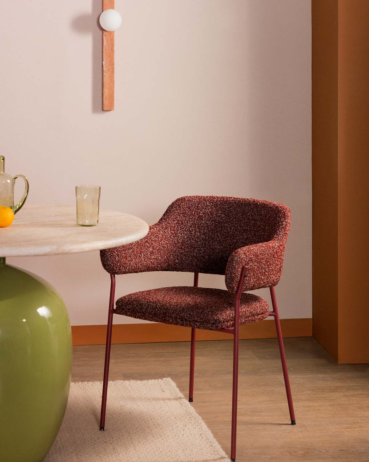 Pack 2 Chaises de Salle à Manger avec Accoudoirs en Tissu et Métal Stana, image de la gelerie 2