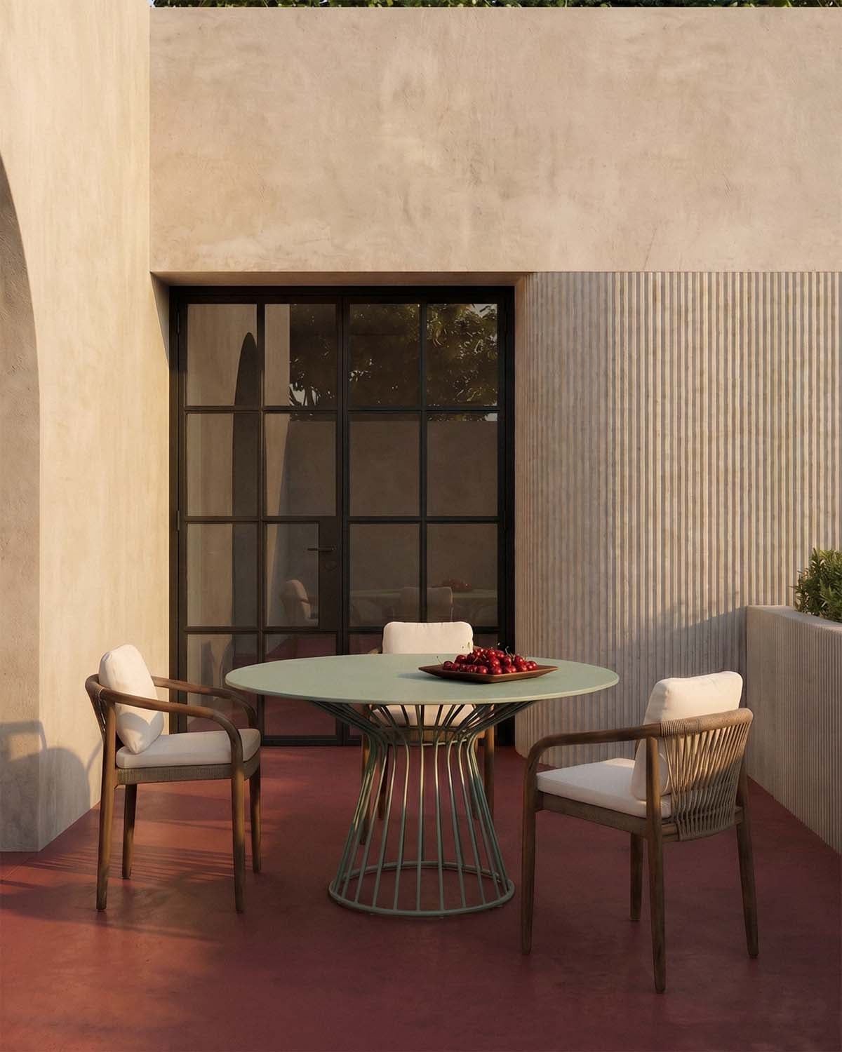 Table d'Extérieur Ronde en Métal (Ø120 cm) Nouli, image de la gelerie 2