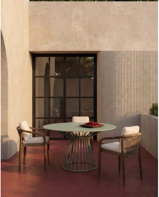 Table d'Extérieur Ronde en Métal (Ø120 cm) Nouli