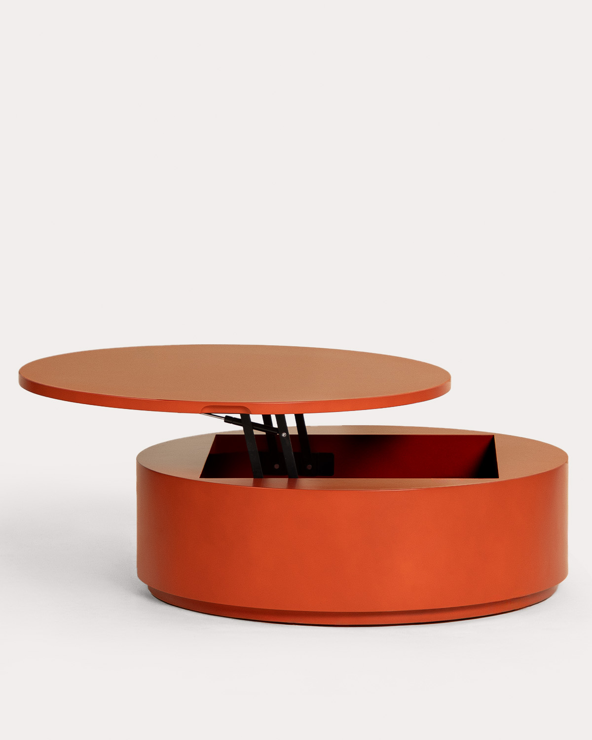 Table basse ronde à plateau relevable Ø90 cm en bois Maele, image de la gelerie 3