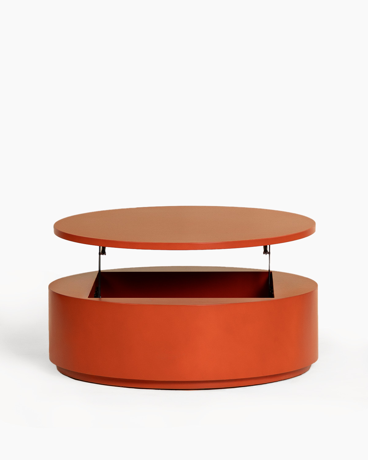 Table basse ronde à plateau relevable Ø90 cm en bois Maele, image de la gelerie 4