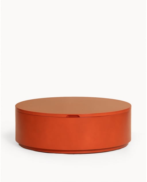 Table basse ronde à plateau relevable Ø90 cm en bois Maele