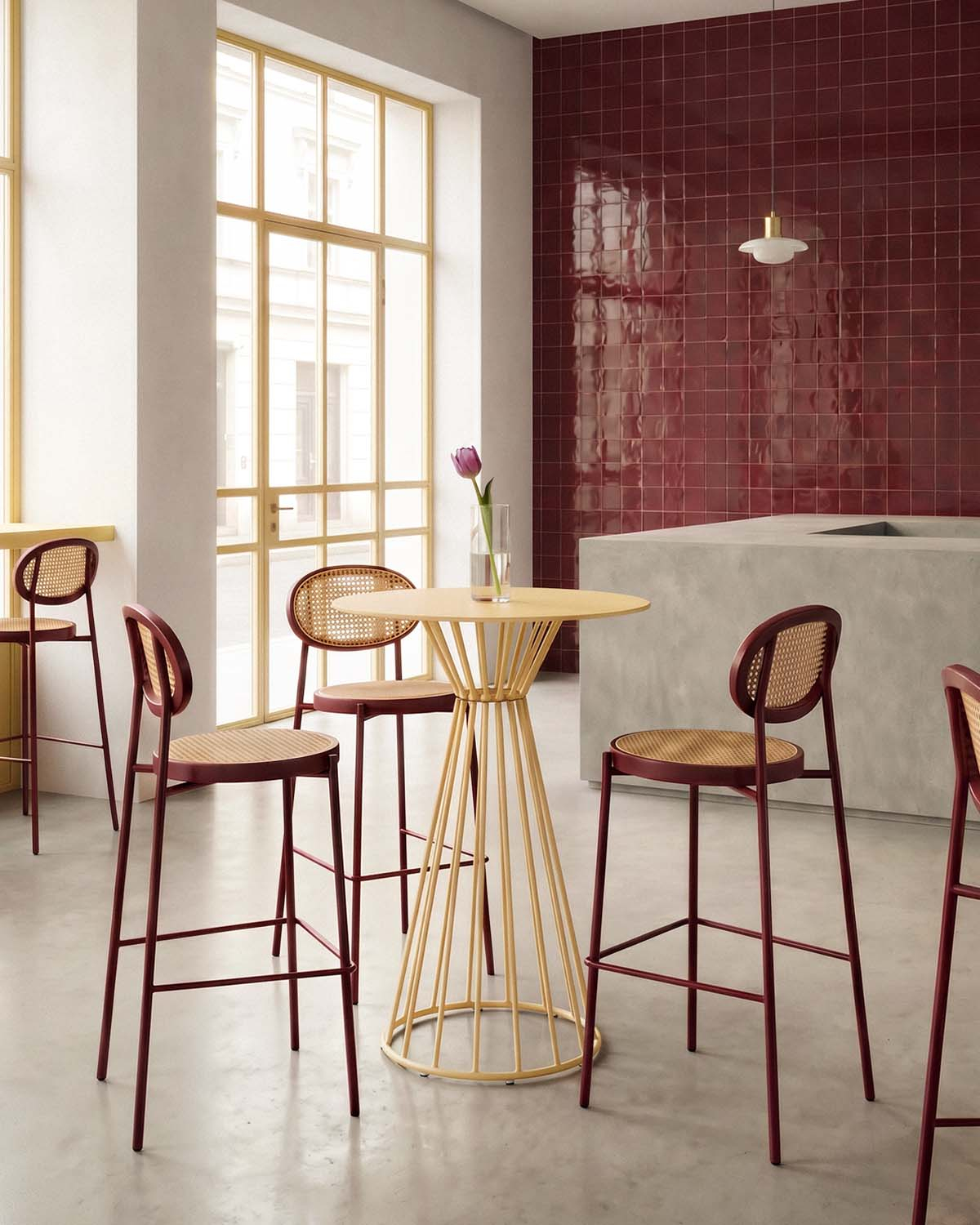 Table Haute Ronde en Métal (Ø70 cm) Nouli, image de la gelerie 2