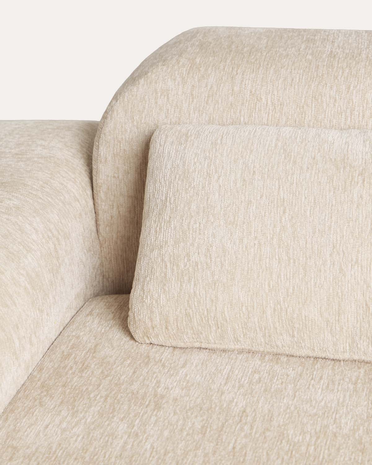 Canapé Modulaire 3 Pièces sous Vide avec 2 Modules d'Angle, un Module Central et un Pouf en Tissu Rhys, image de la gelerie 6