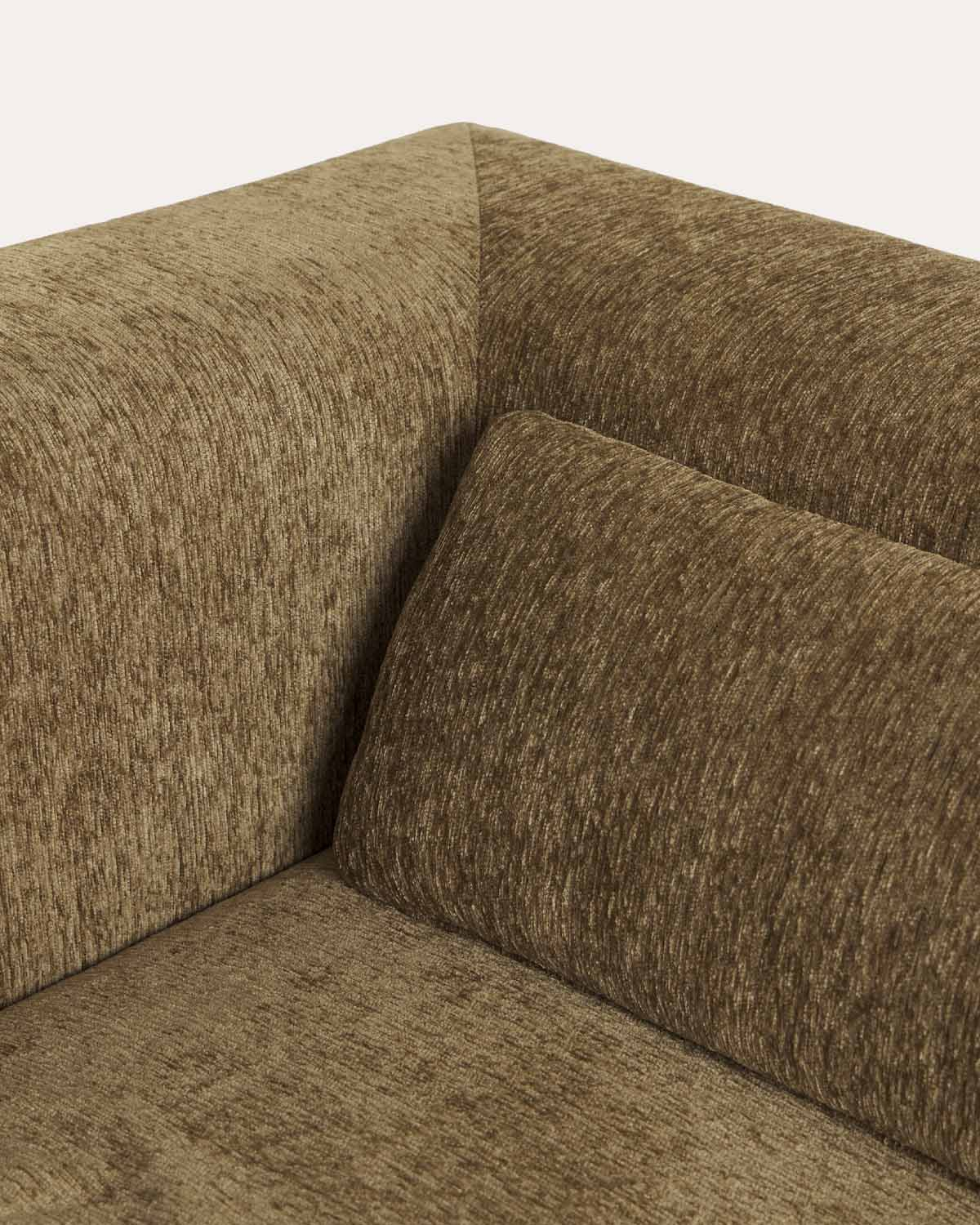 Canapé modulaire 3 pièces sous vide avec 2 modules chaise longue et module d'angle en tissu Rhys, image de la gelerie 7