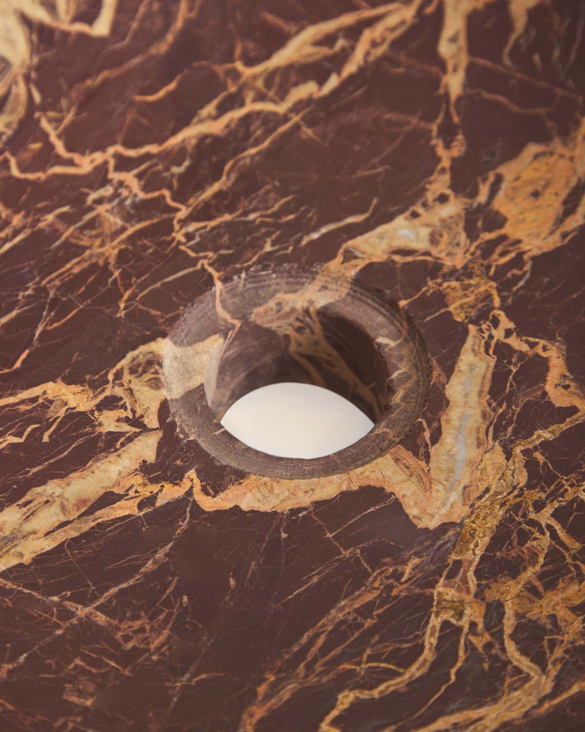 Lavabo rond Ø42 cm en marbre Saskia, image de la gelerie 5
