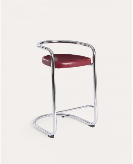 Pack 4 Tabourets Hauts (65 cm) en Métal et Tissu Aryo