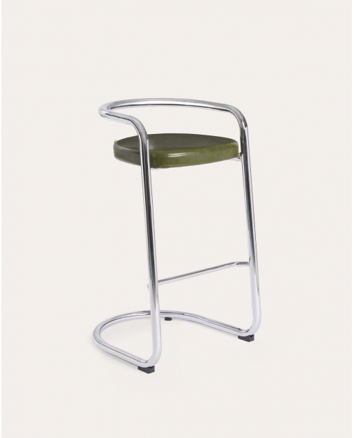 Pack 4 Tabourets Hauts (65 cm) en Métal et Tissu Aryo