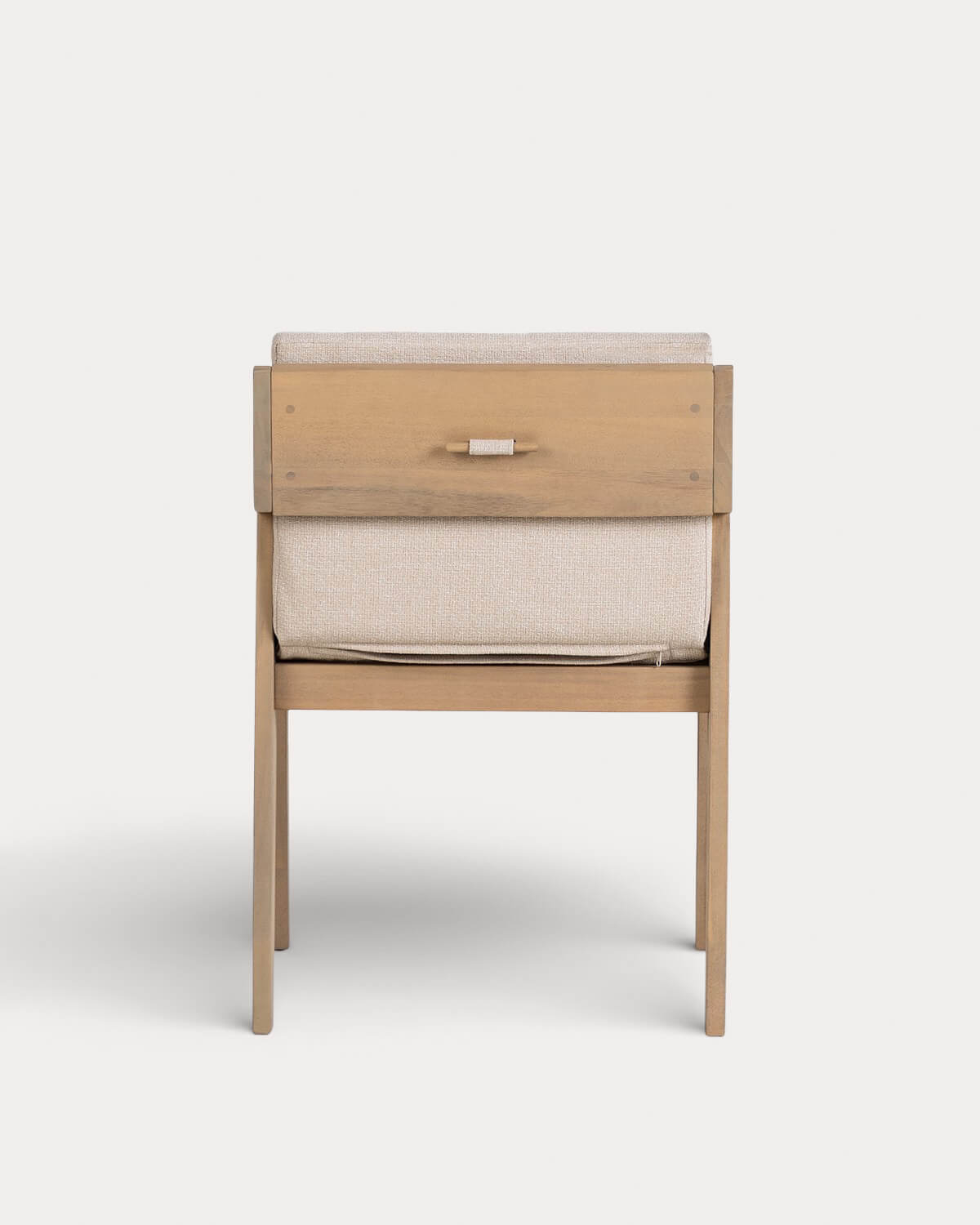 Chaise d'extérieur avec accoudoirs en bois d'acacia et tissu Tanon, image de la gelerie 4