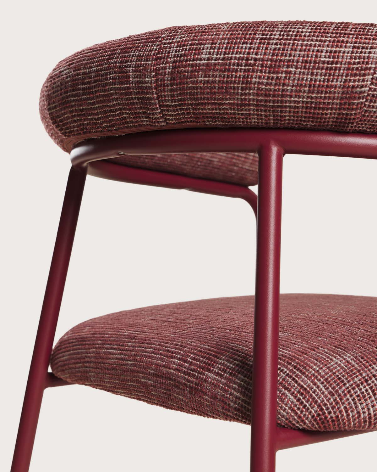 Chaise de salle à manger en métal et tissu Eiprel, image de la gelerie 6