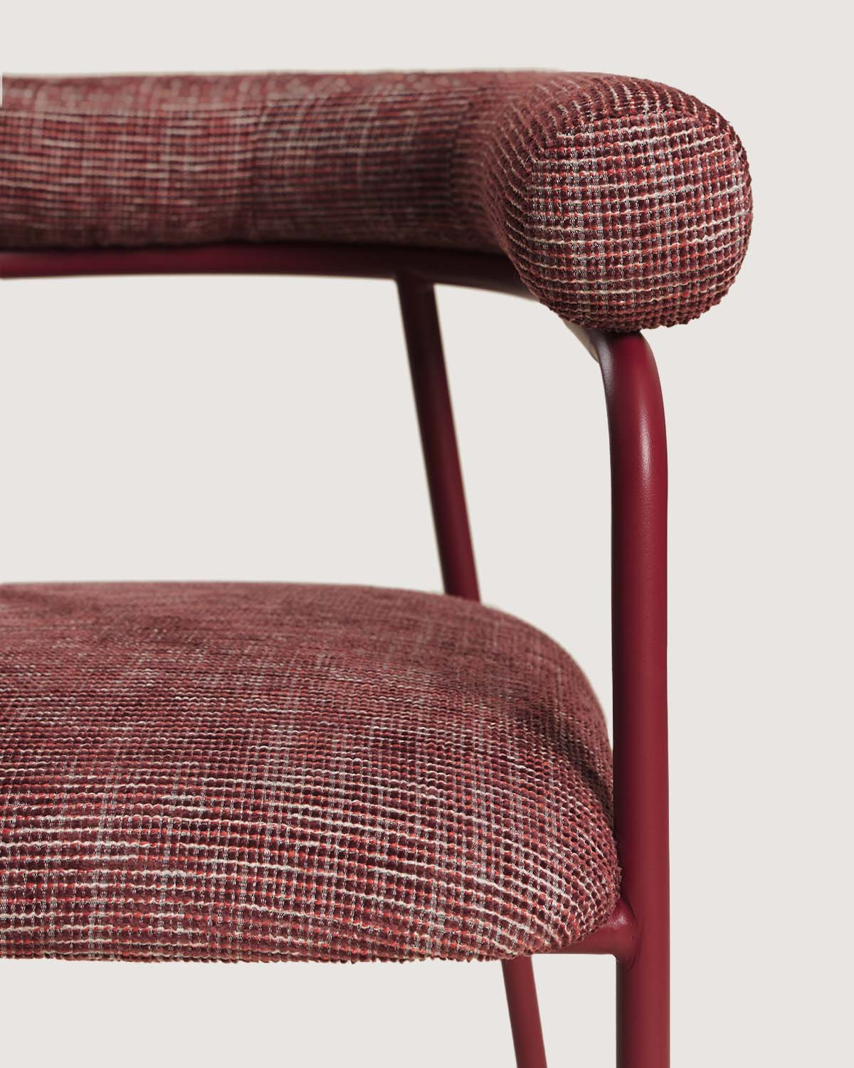 Chaise de salle à manger en métal et tissu Eiprel, image de la gelerie 7