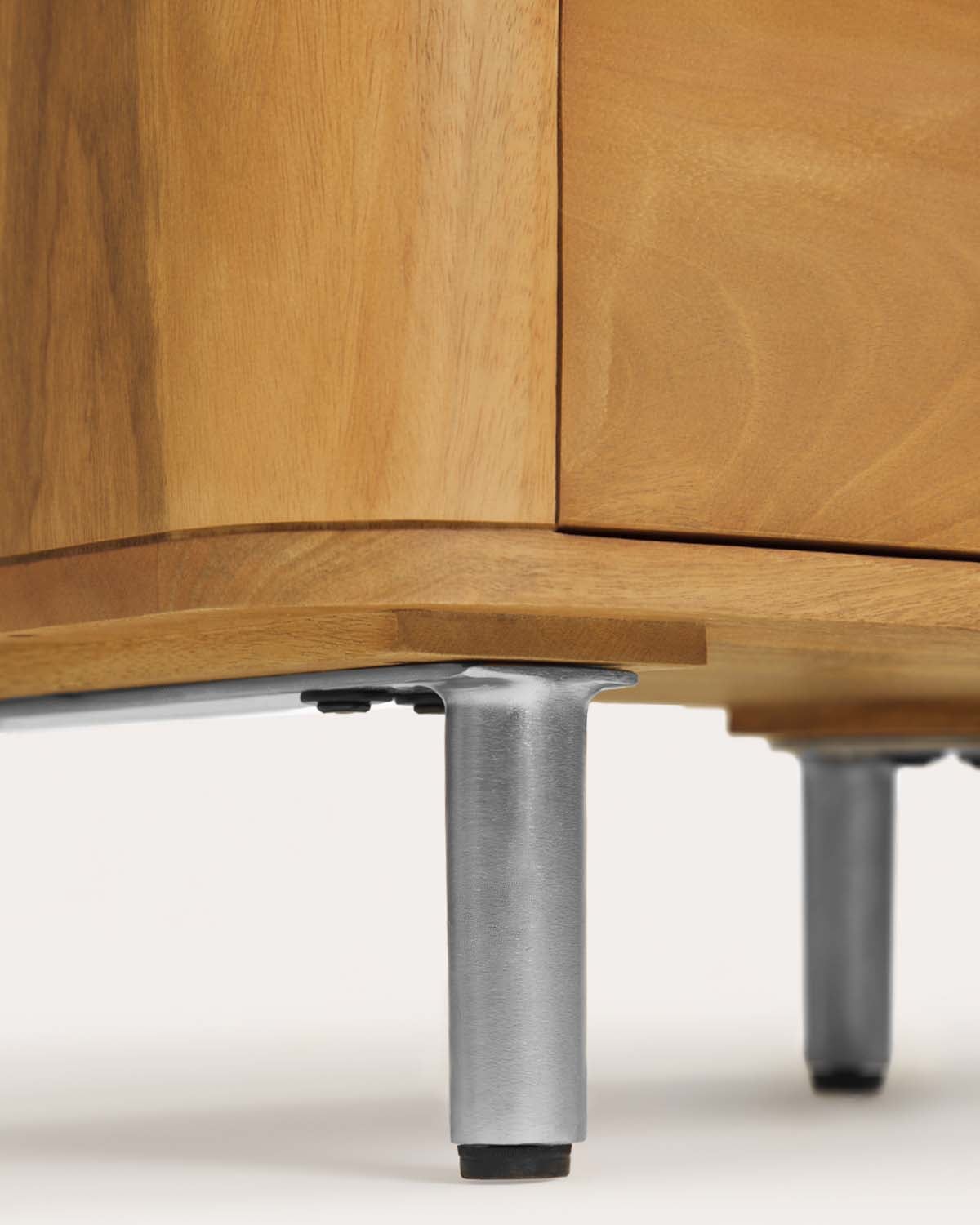 Table de chevet à 2 tiroirs en bois de manguier et métal Mhuan, image de la gelerie 7