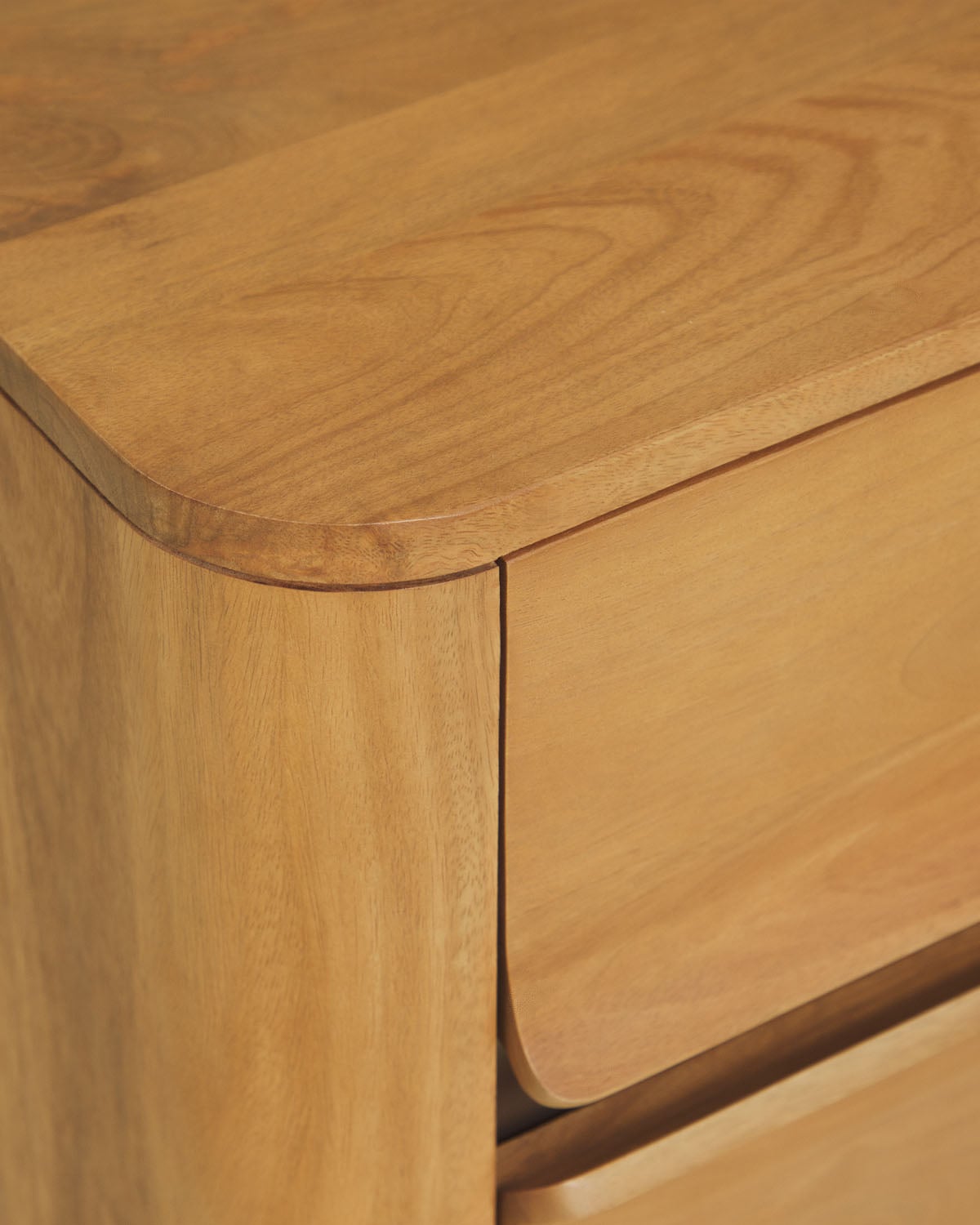 Table de chevet à 2 tiroirs en bois de manguier et métal Mhuan, image de la gelerie 5