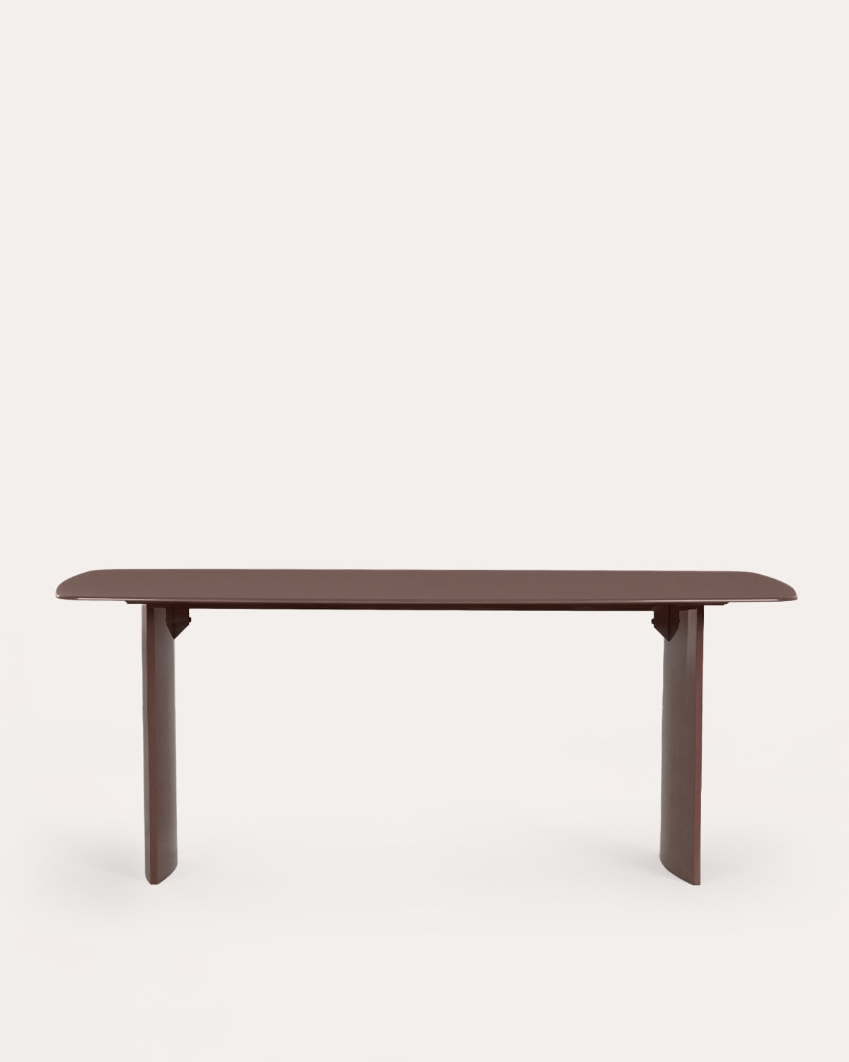 Table de salle à manger rectangulaire 190x90 cm en verre et bois Aredea, image de la gelerie 3