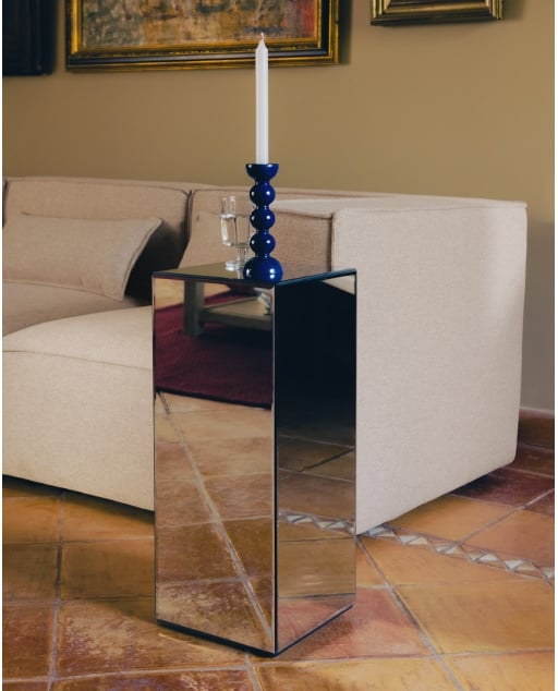 Piédestal 25x25 cm en verre Ninel