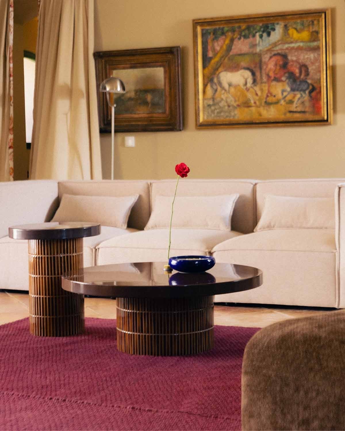 Table basse ronde Ø90 cm en ciment Banus, image de la gelerie 2