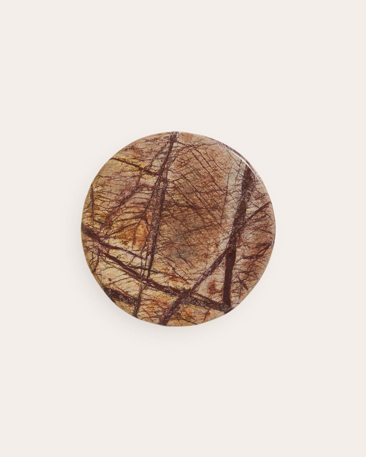 Table d'appoint ronde Ø35 cm en marbre et bois de manguier Erato, image de la gelerie 2