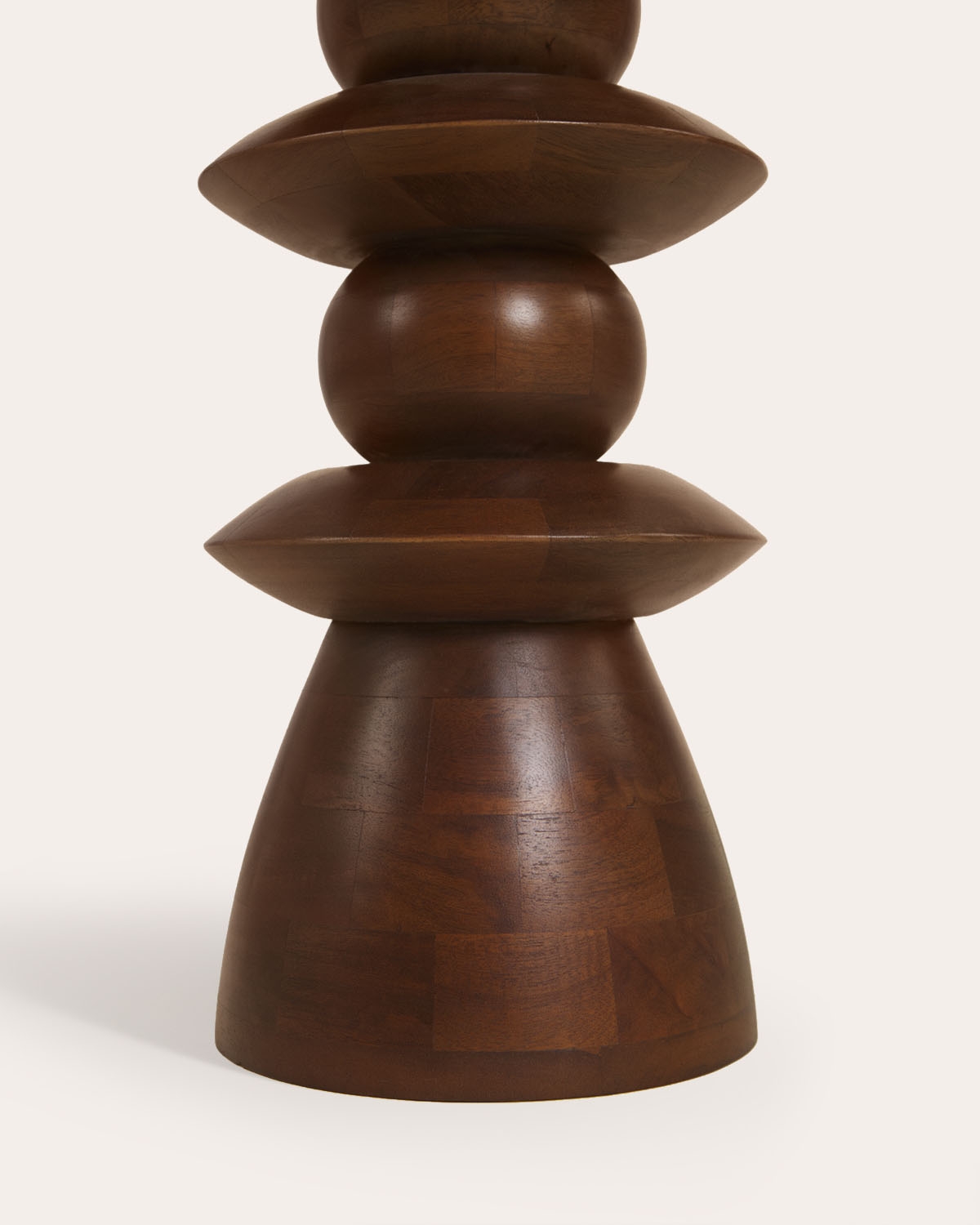 Table d'appoint ronde Ø35 cm en marbre et bois de manguier Erato, image de la gelerie 5