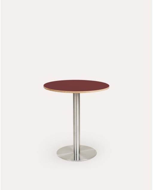 Table de salle à manger ronde Ø70 cm en bois et métal Miwel