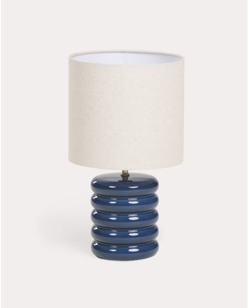 Lampe de table en céramique et tissu Ryota