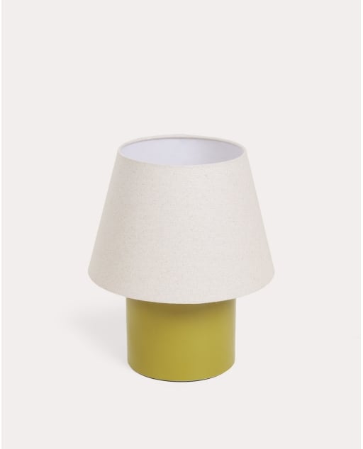 Lampe de table en céramique et tissu Haruo
