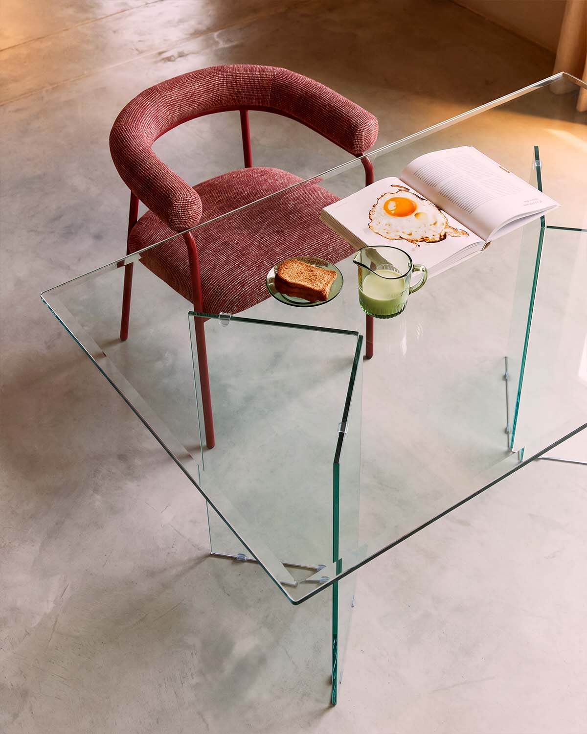 Chaise de salle à manger en métal et tissu Eiprel, image de la gelerie 2