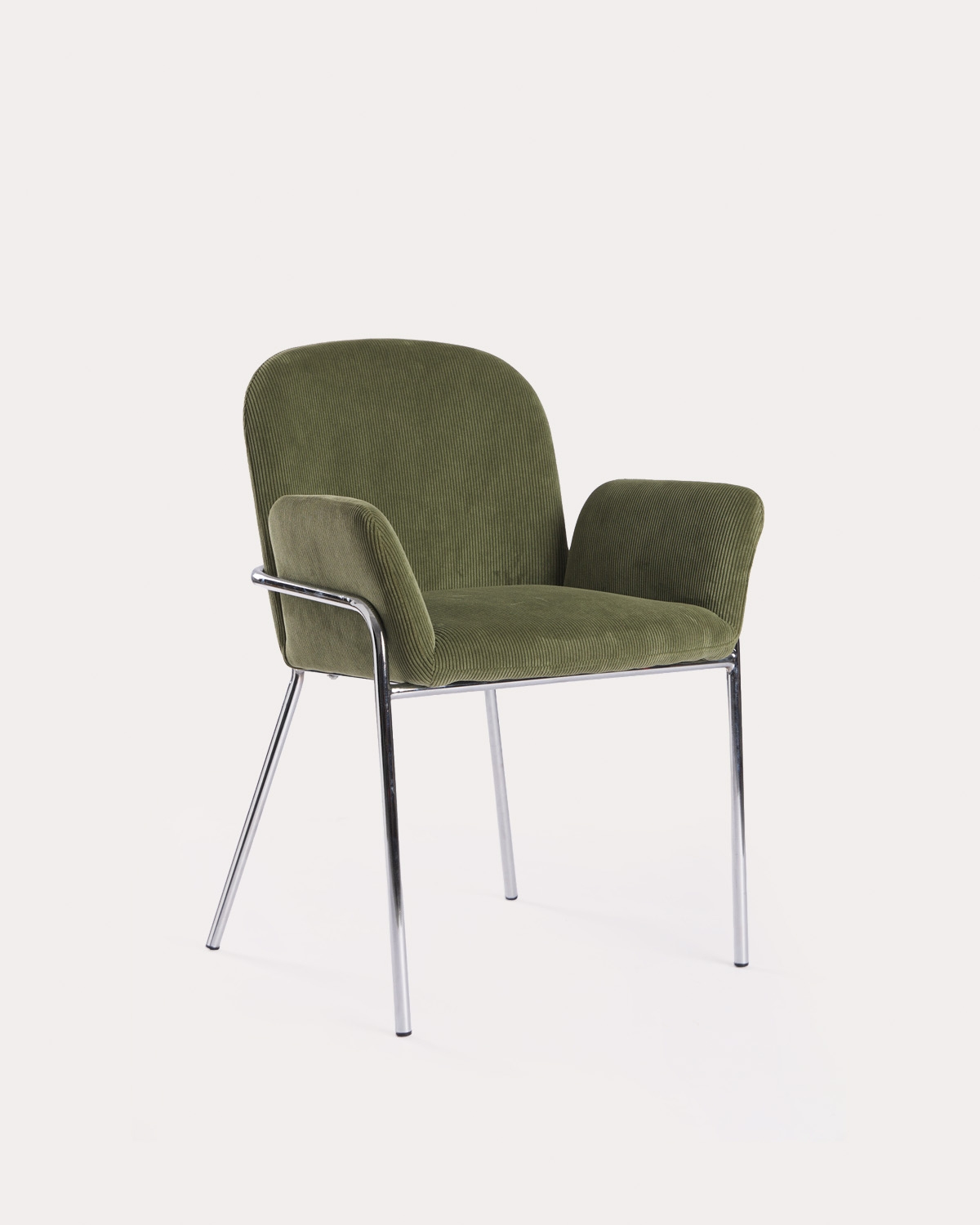 Chaise de salle à manger en métal et tissu Aragon, image de la gelerie 1