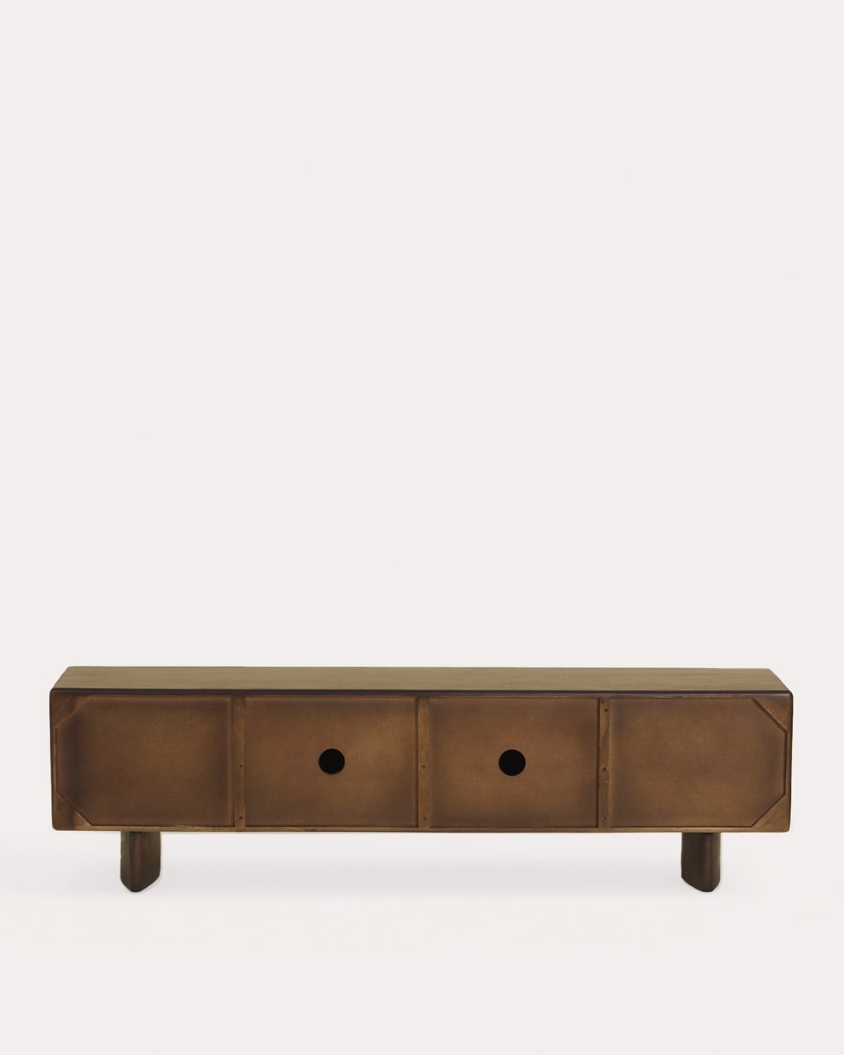 Meuble TV 4 portes 180x50 cm en bois de manguier Orlean, image de la gelerie 4