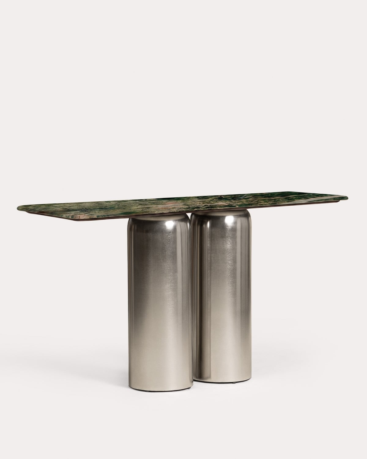 Console d’entrée rectangulaire 140x40 cm en marbre et métal Byden, image de la gelerie 1