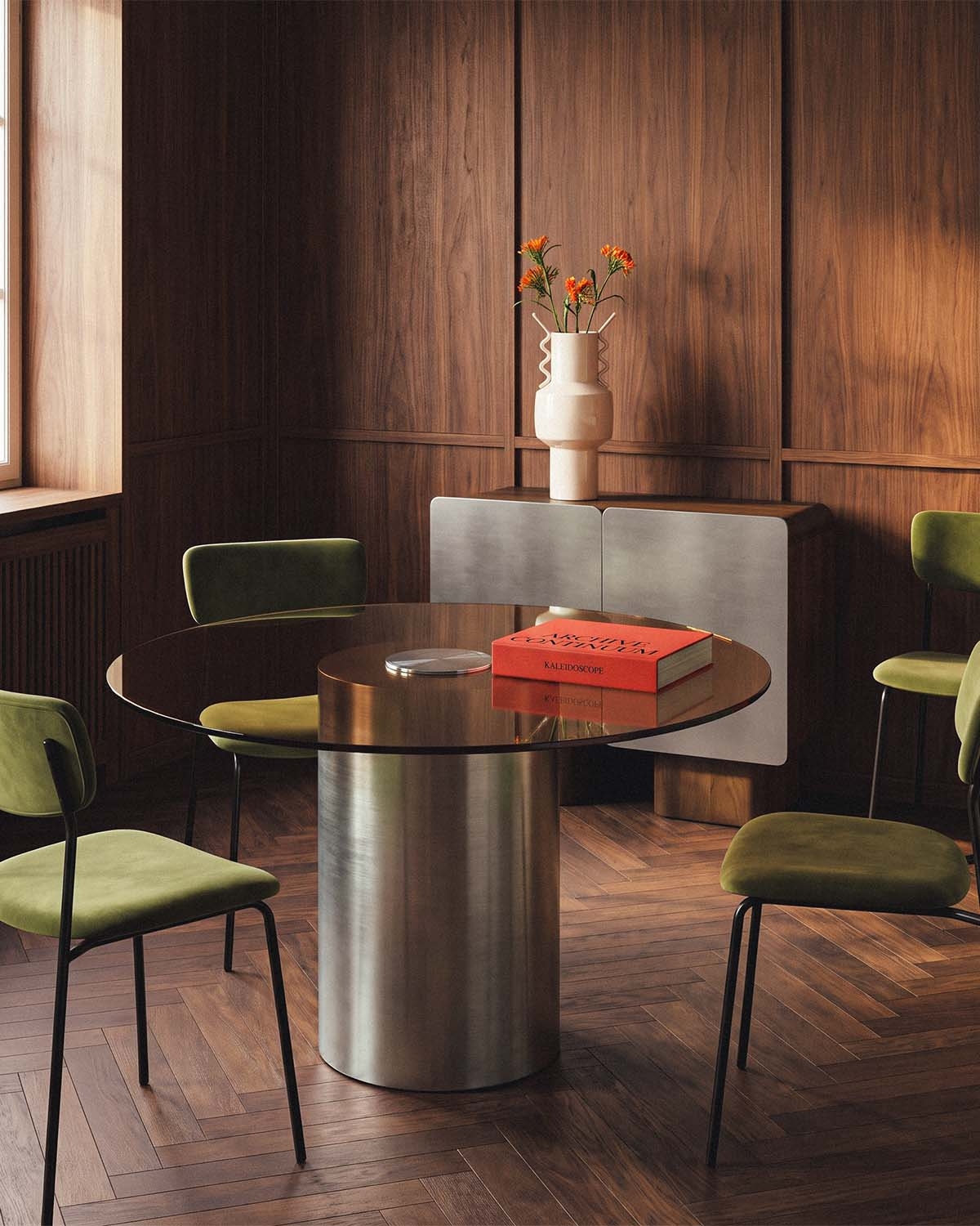 Table de salle à manger ronde Ø130 cm Revna, image de la gelerie 2