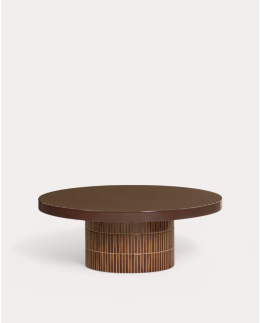 Table basse d'extérieur ronde Ø90 cm en ciment Banus