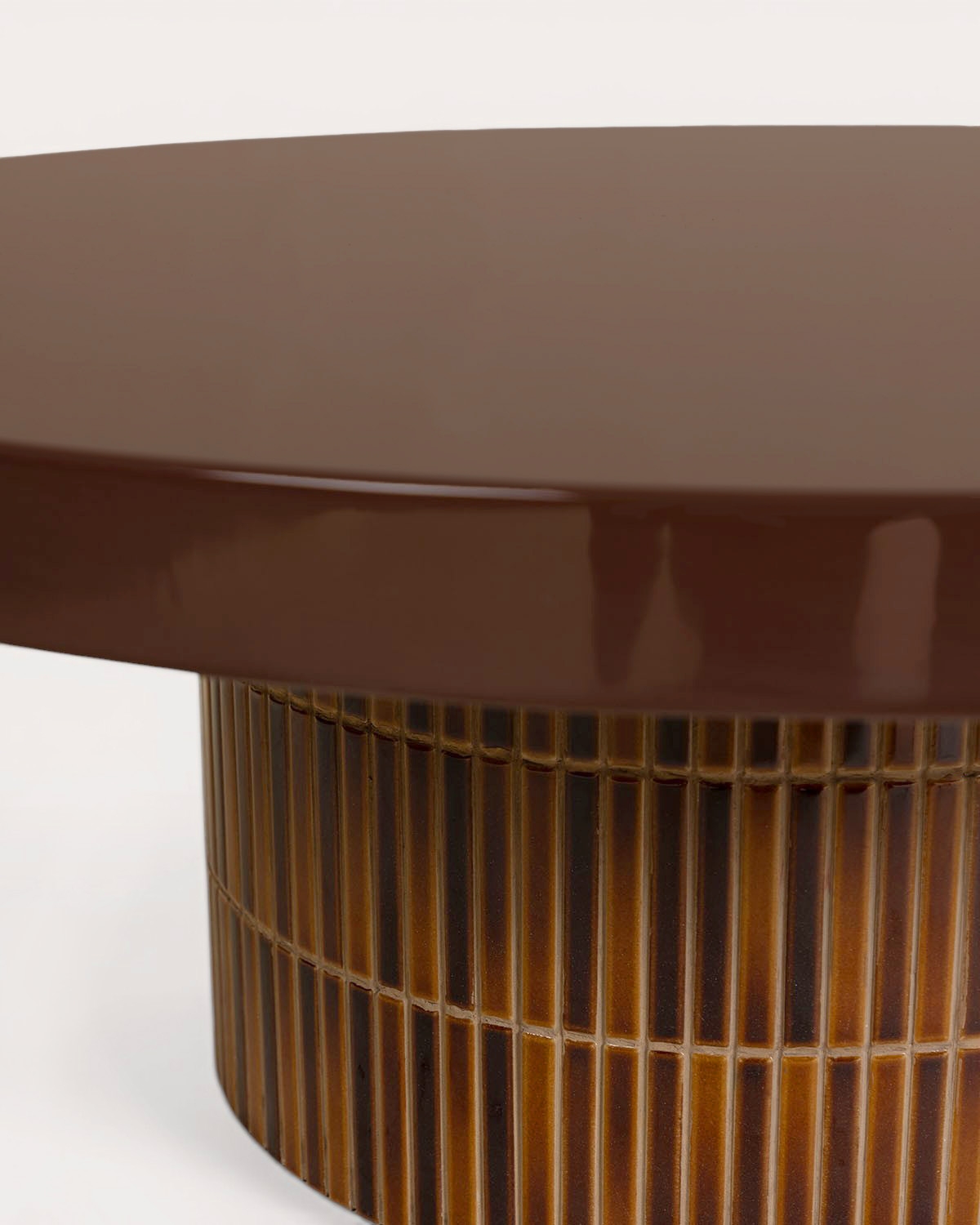 Table basse d'extérieur ronde Ø90 cm en ciment Banus, image de la gelerie 5
