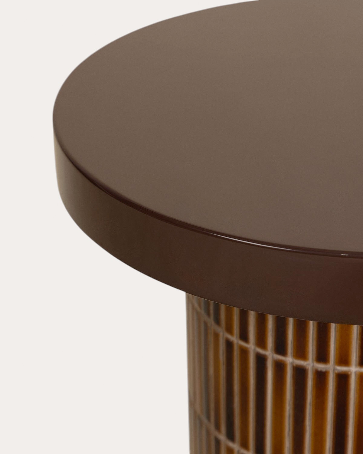 Table d'appoint d'extérieur ronde Ø45 cm en ciment Banus, image de la gelerie 5