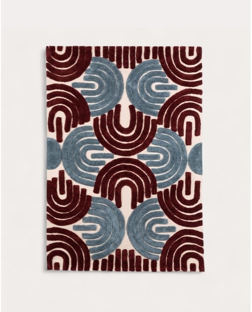 Tapis artisanal 236x165 cm en polyester Zanas