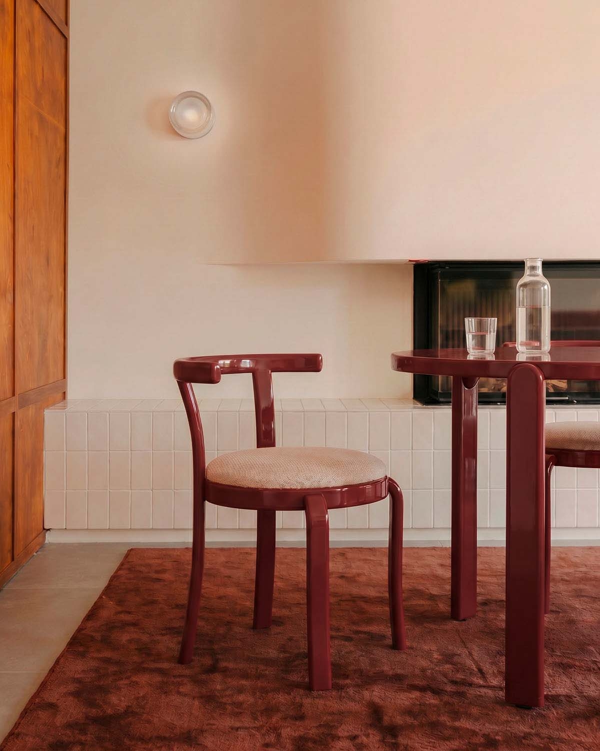Chaise de salle à manger en métal et tissu Biterit, image de la gelerie 2