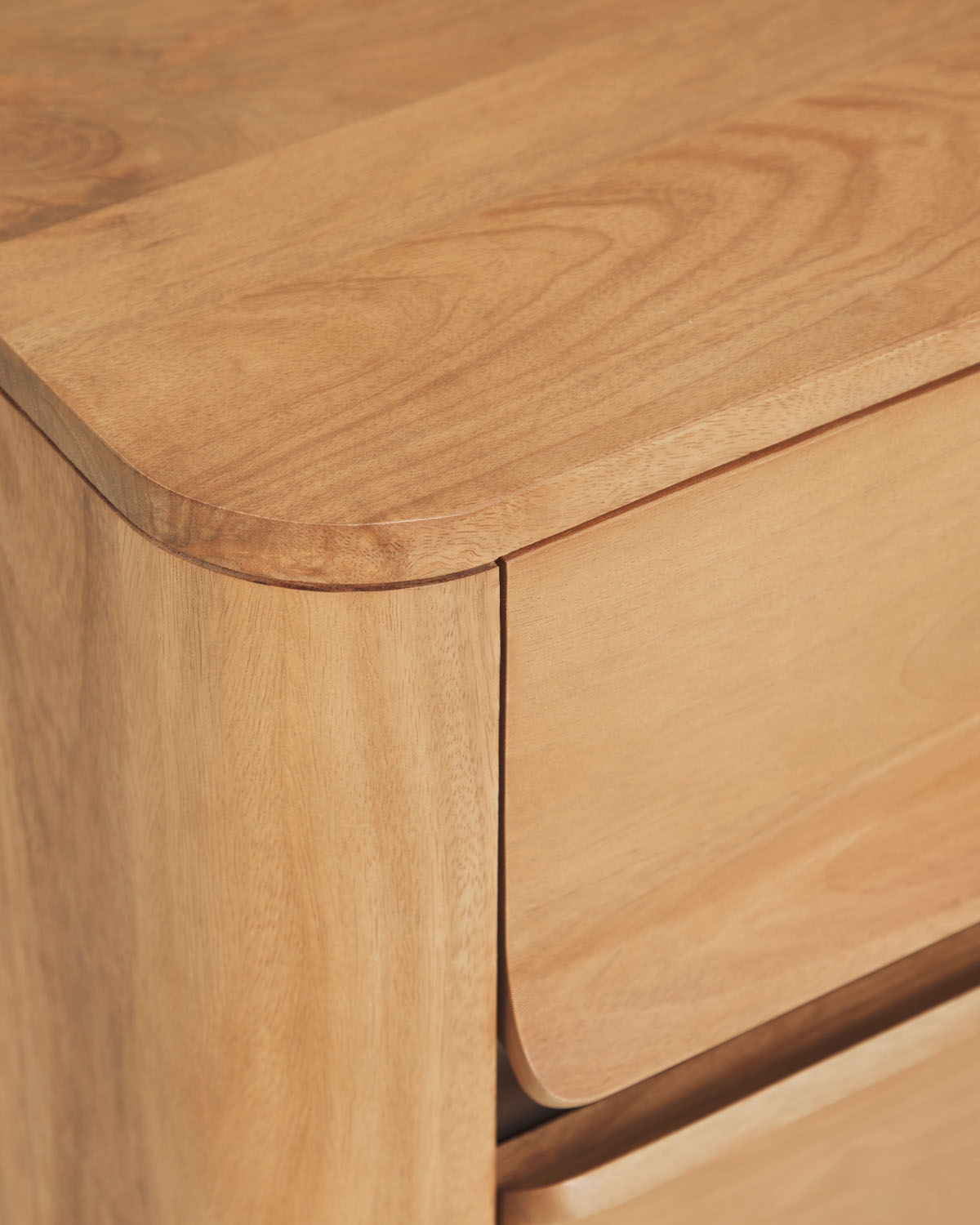 Table de chevet à 2 tiroirs 51x40 cm en bois de manguier et métal Mhuan, image de la gelerie 6