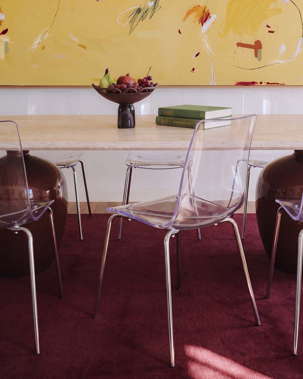 Chaise de salle à manger en polycarbonate et métal Samay, image de la gelerie 2