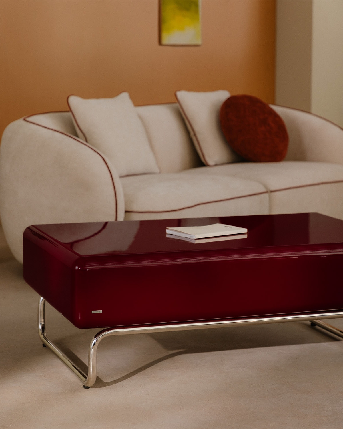 Table basse rectangulaire 110x70 cm en bois et métal Candela Colours, image de la gelerie 2