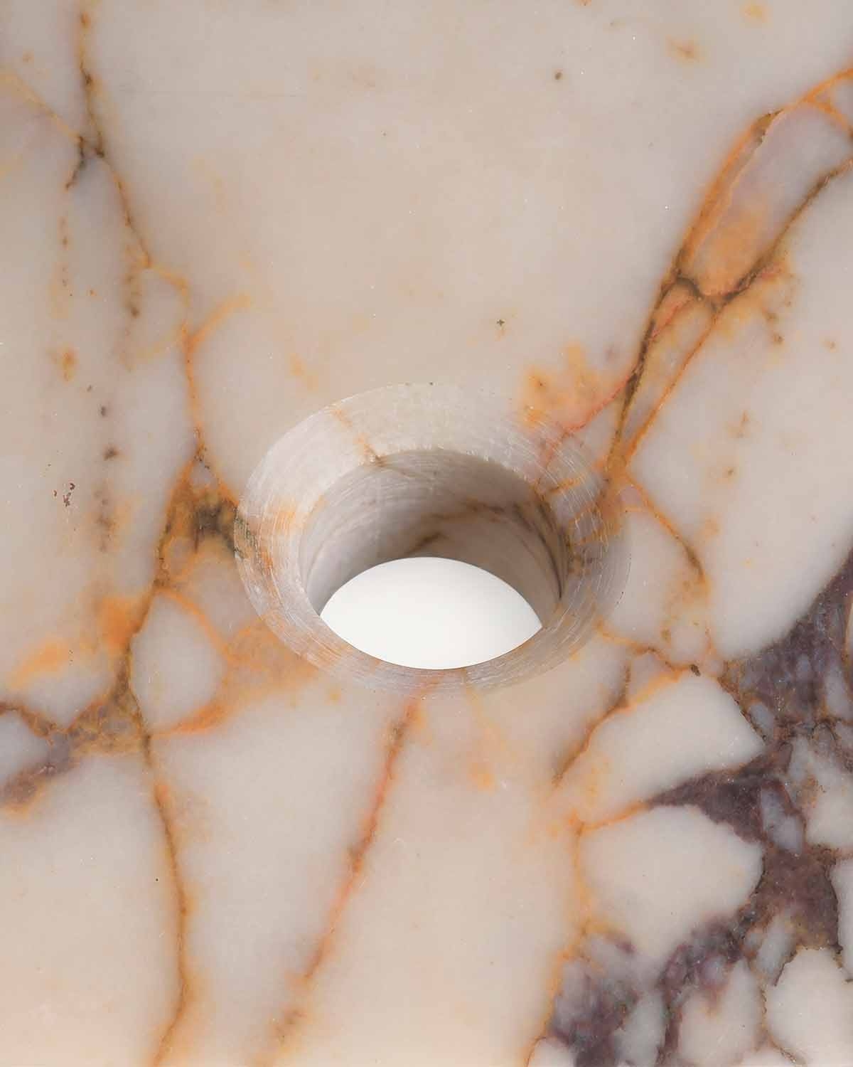 Lavabo rond Ø42 cm en marbre Saskia, image de la gelerie 7
