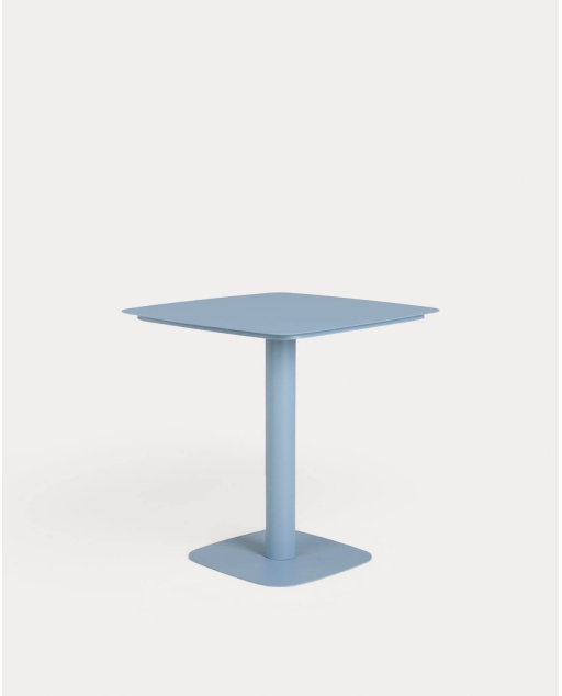 Table d'extérieur carrée 70x70 cm en métal Zoilo
