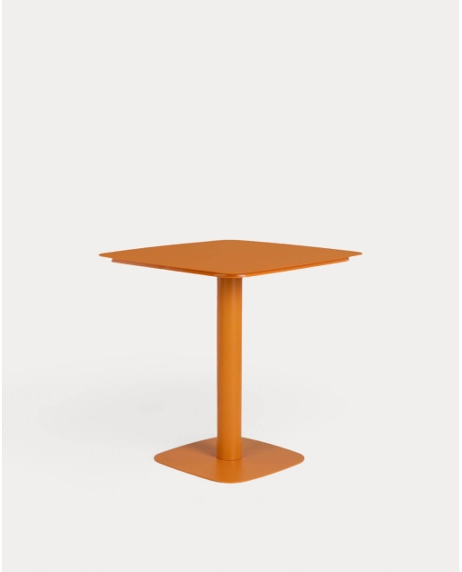 Table d'extérieur carrée 70x70 cm en métal Zoilo