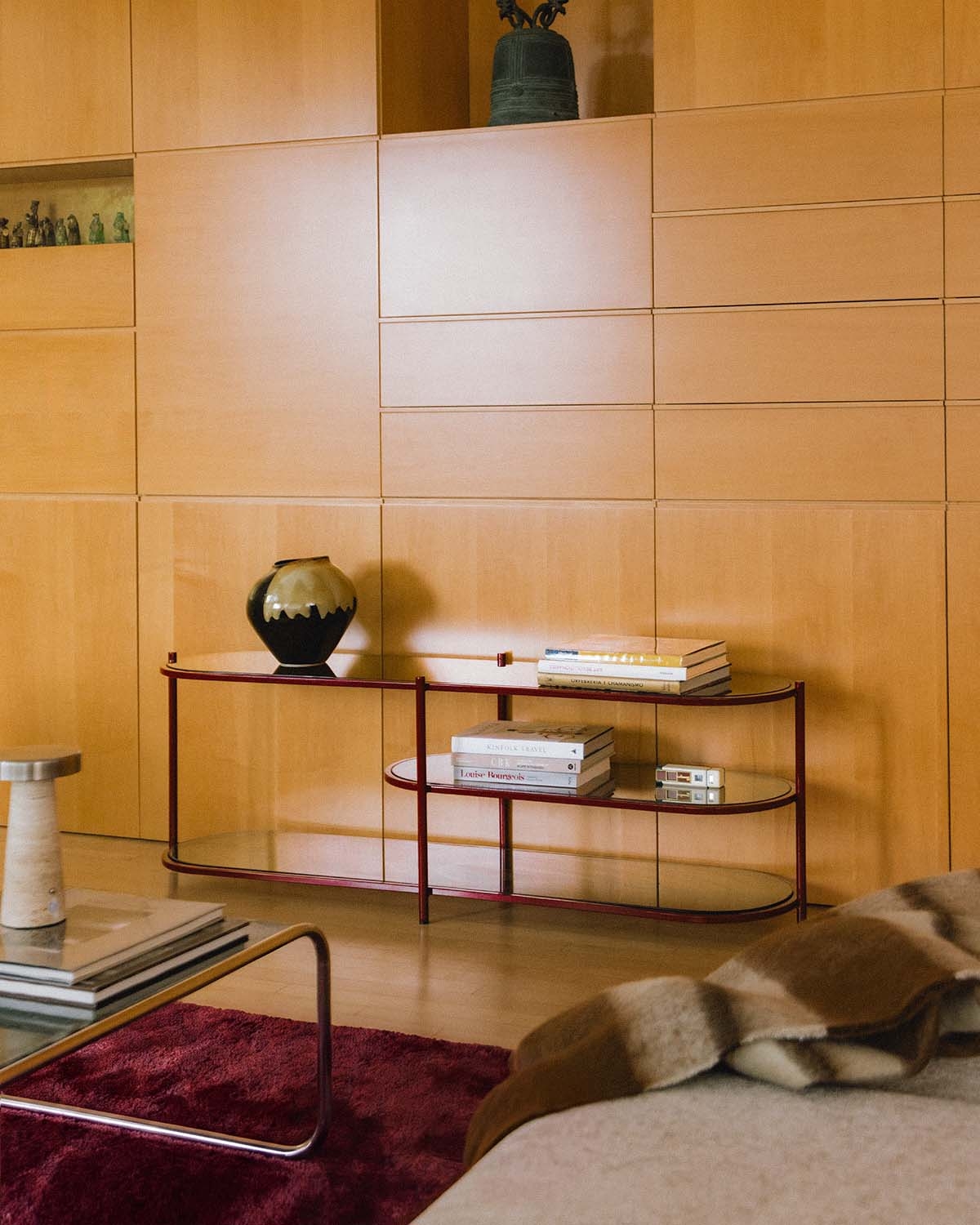 Étagère 50x150 cm en métal et verre trempé Yerry, image de la gelerie 2