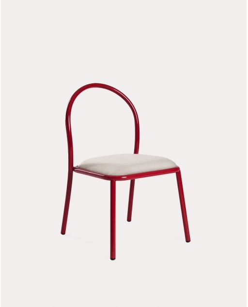 Chaise de salle à manger en métal et tissu Budy