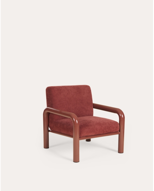 Pack 2 fauteuils en métal et tissu Liuban