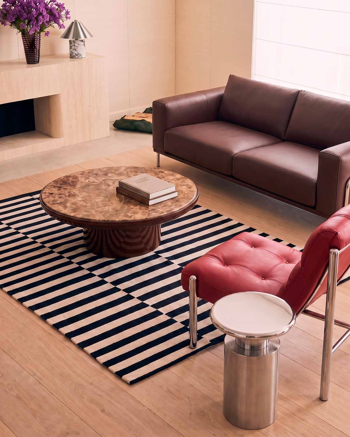 Tapis rectangulaire fait main 230x160 cm Hulda, image de la gelerie 2