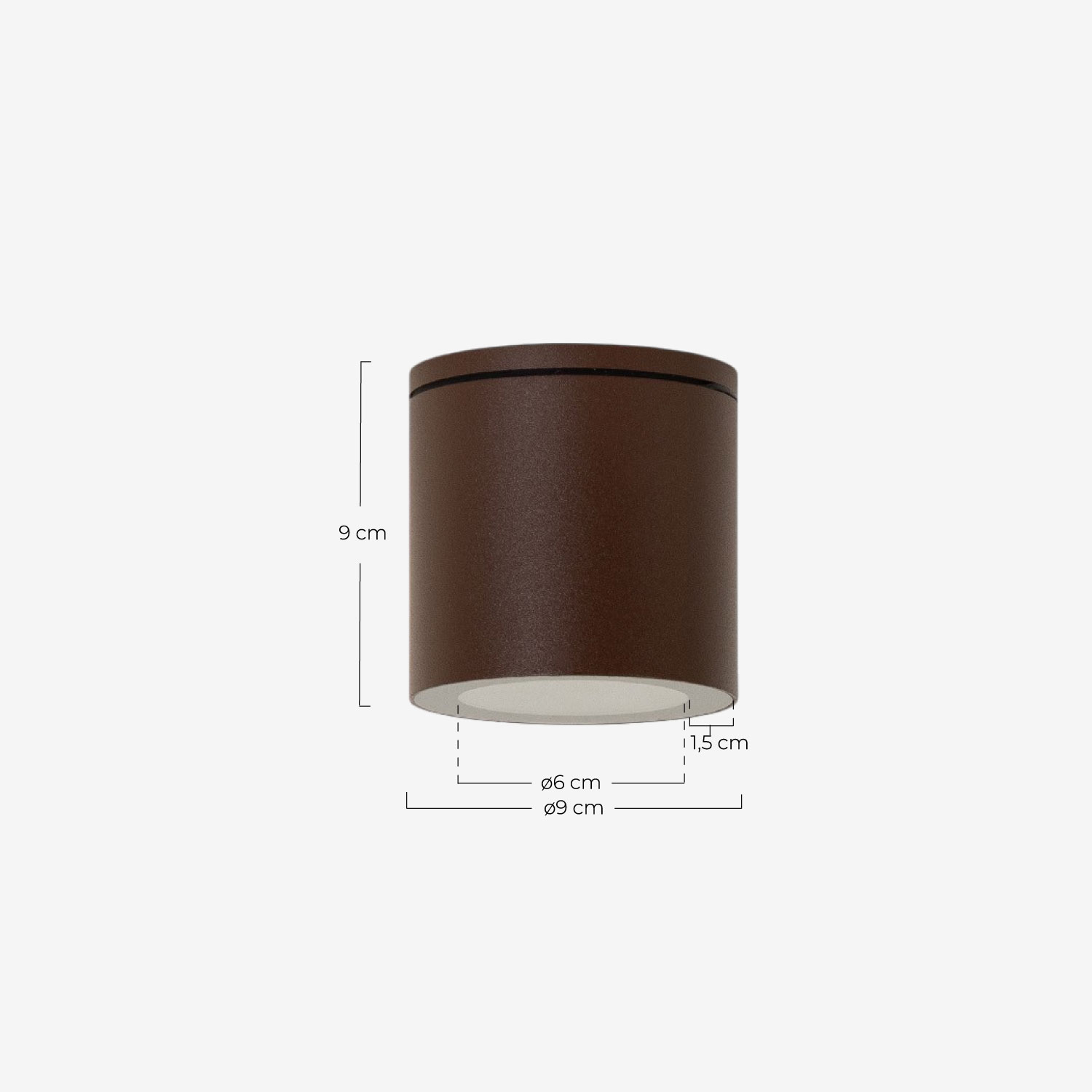 Plafonnier de salle de bain en aluminium Montse, dimensions