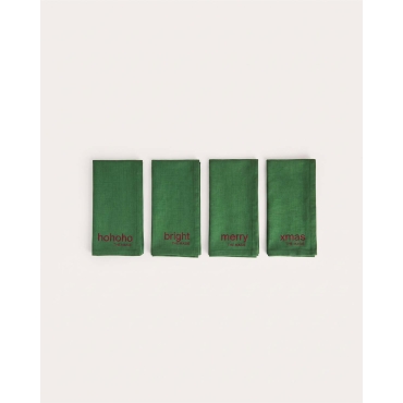 Pack 4 serviettes 48x48 cm en tissu Bunta