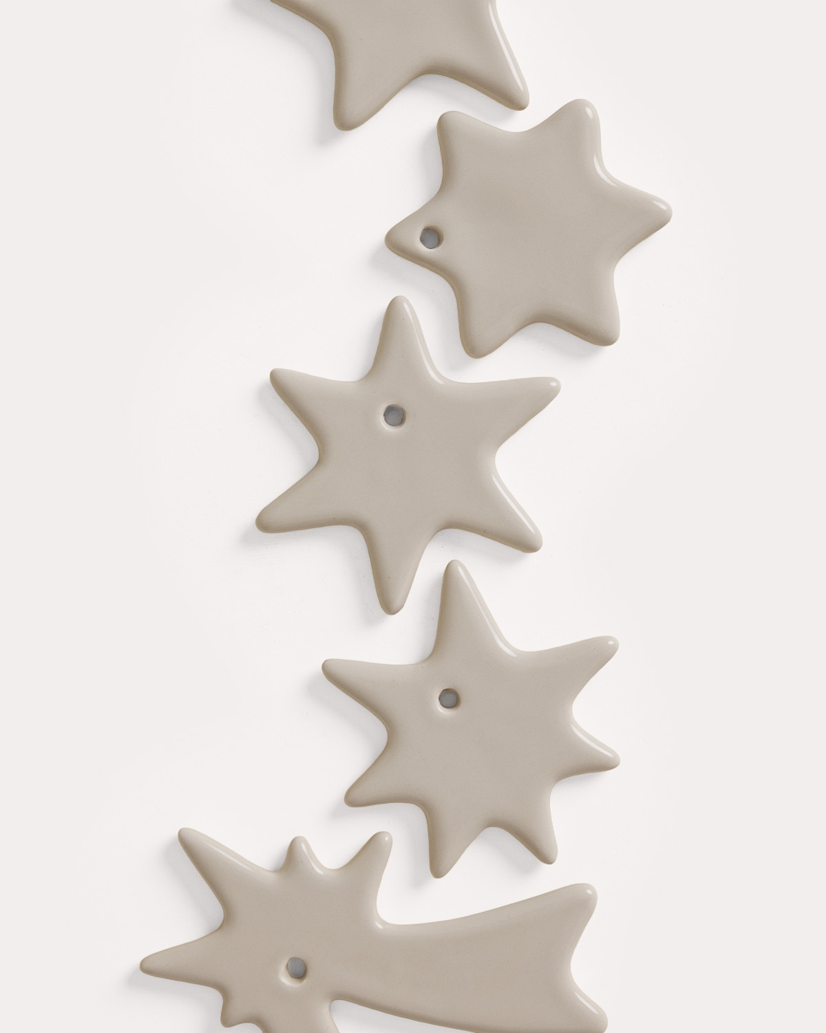 Ensemble de 5 décorations de Noël en dolomite en forme d'étoiles Saora, image de la gelerie 5