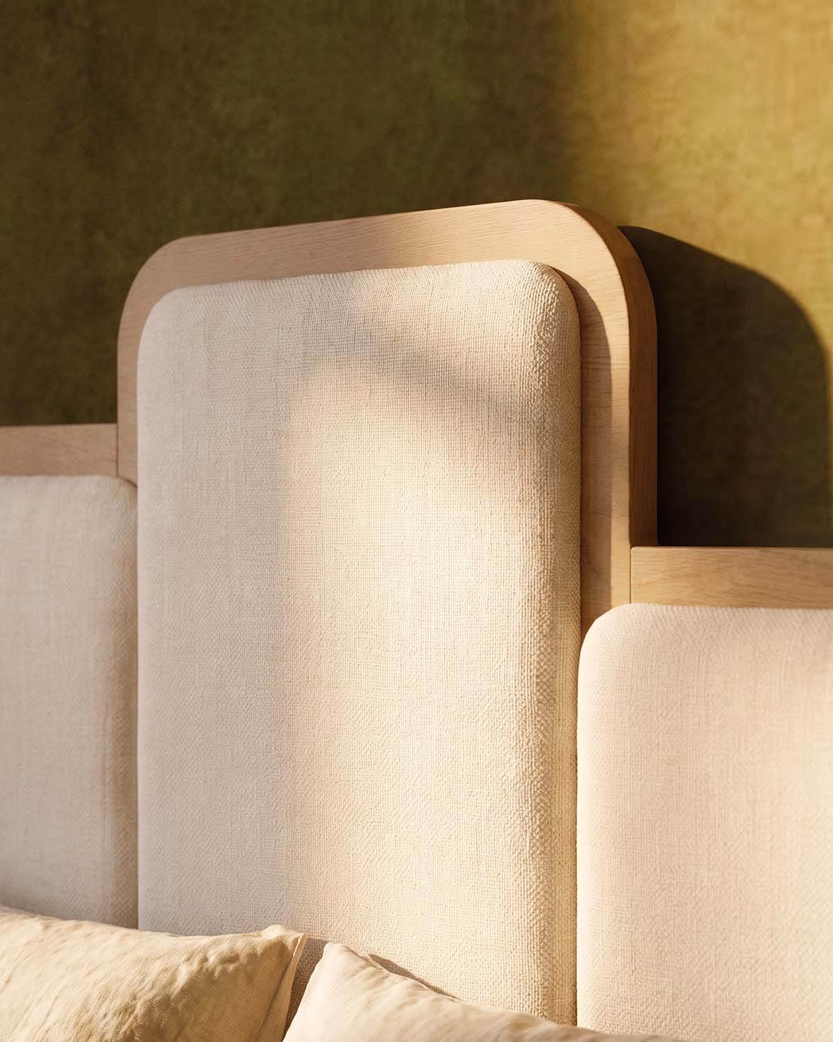 Tête de lit en Bois et tissu Saulo, image de la gelerie 3