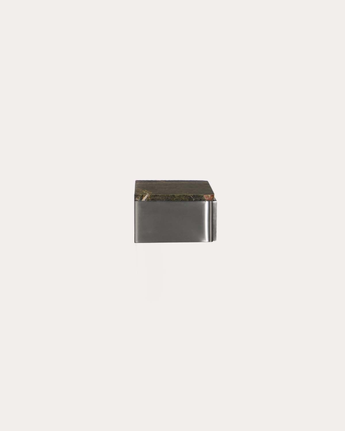 Console murale d’entrée rectangulaire 80x25 cm avec 2 tiroirs en marbre et métal Ulfhild, image de la gelerie 3